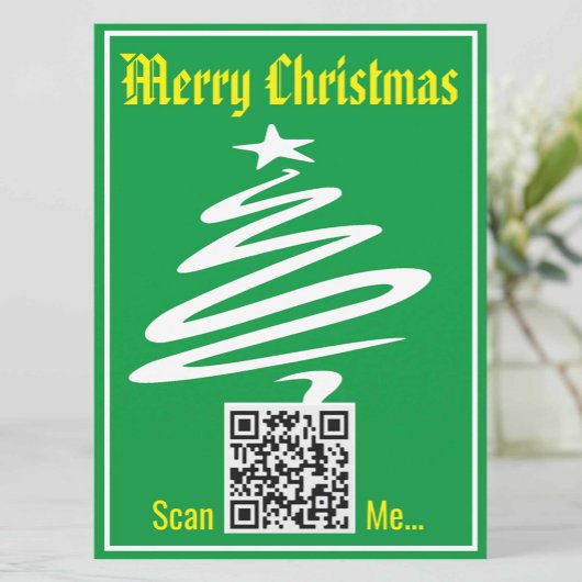 Carte de Noël avec votre code QR