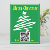 Carte de Noël avec votre code QR (Debout devant)