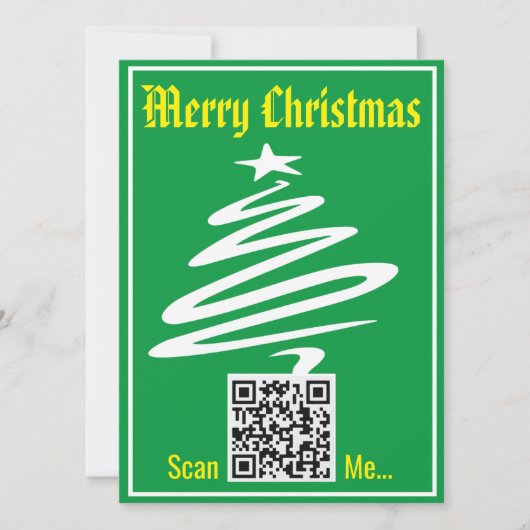 Carte de Noël avec votre code QR (Devant)