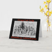Carte de Noël Aventures de Noël de Dame Chat Fou (Fleur jaune)