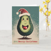 Carte de Noël Avocado (Fleur jaune)