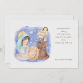 Carte de Noël Baby Jesus Nativité (Devant / Derrière)
