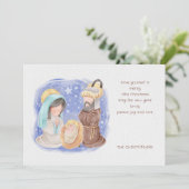 Carte de Noël Baby Jesus Nativité (Debout devant)