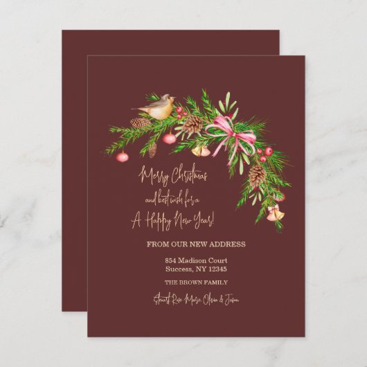 Carte de Noël Balsam Swag (Devant / Derrière)