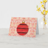 Carte de Noël Baroque Vintage (Fleur jaune)