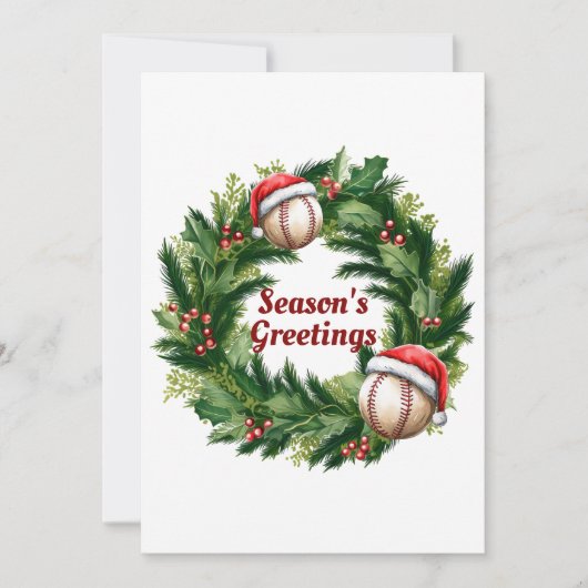 Carte de Noël Baseball Santa Cap (Devant)