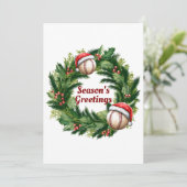 Carte de Noël Baseball Santa Cap (Debout devant)