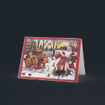 Carte de Noël Basset Hound Père Noël Bears in Slei<br><div class="desc">Se souvenir de sa famille et de ses amis pendant la période des fêtes est une façon merveilleuse de rester en contact avec les gens qui vous aiment et qui vous tiennent à coeur. J'ai créé ces cartes de fin de année de chiens avec amour et attention et je suis...</div>