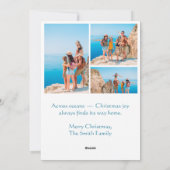 Carte de Noël bateau à voile nautique (Dos)