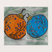 Carte de Noël Bauble Arbre de Noël (Outside Unfolded)