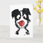 Carte de Noël Bauble Pup (Fleur jaune)