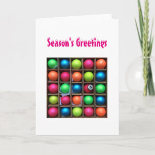 Carte de Noël Baubles