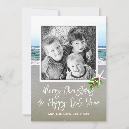 Carte de Noël Beach Sand (Devant)