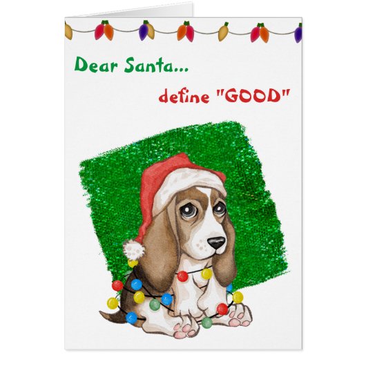 Carte de Noël Beagle mignonne (Devant)