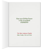 Carte de Noël Beagle mignonne (Intérieur (Droit))