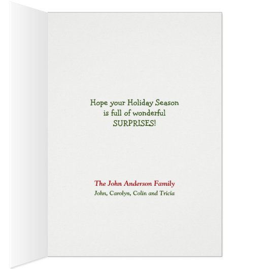 Carte de Noël Beagle mignonne (Intérieur (Droit))