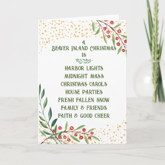 Carte de Noël Beaver Island (Devant)