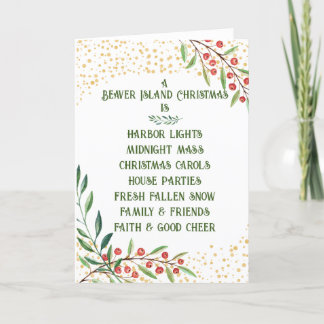 Carte de Noël Beaver Island