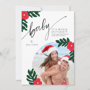 Carte de Noël 'Bébé il fait chaud dehors' avec pho