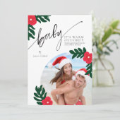 Carte de Noël 'Bébé il fait chaud dehors' avec pho (Debout devant)
