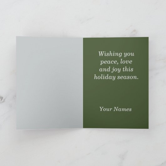 Carte de Noël Bébé Jésus Anges Arbre de Noël (Intérieur)