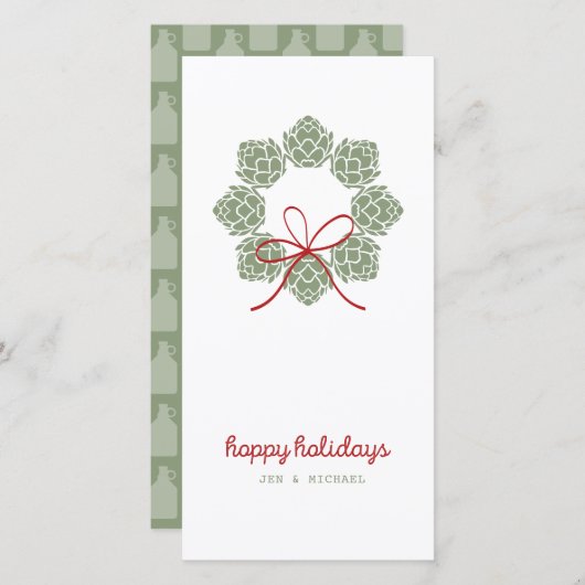 Carte de Noël Beer Hops (Devant / Derrière)