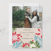 Carte de Noël beige floral (Dos)