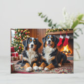 Carte de Noël Berner Sennen (Debout devant)