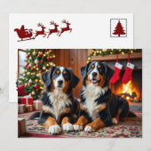 Carte de Noël Berner Sennen (Devant / Derrière)