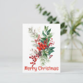Carte de Noël Berries Ferns And Leaves (Debout devant)