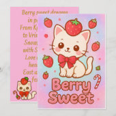 Carte de Noël « Berry Sweet Dreams » – Poe paillet (Devant / Derrière)