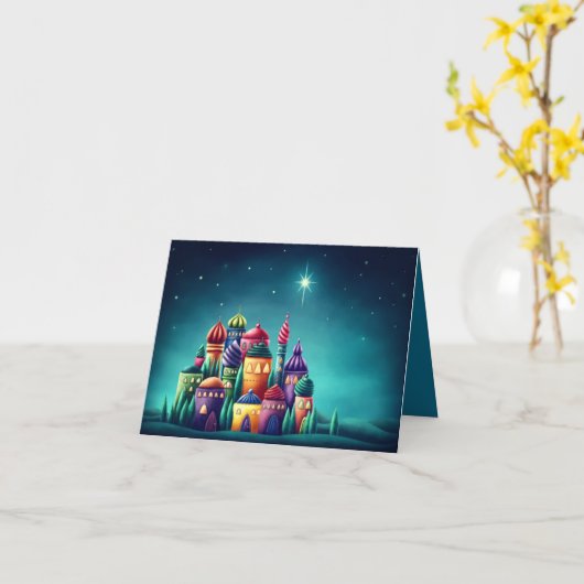 Carte de Noël - Bethlehem Star (Fleur jaune)