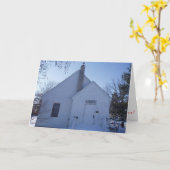 Carte de Noël "Bibliothèque" (Fleur jaune)