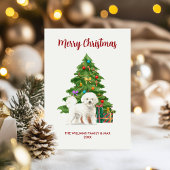 Carte de Noël Bichon Frise