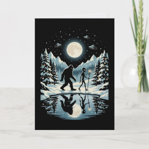 Carte de Noël Bigfoot Alien