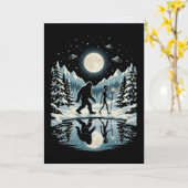 Carte de Noël Bigfoot Alien (Fleur jaune)