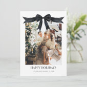 Carte de Noël Black Coquette Bow (Debout devant)