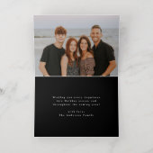 Carte de Noël Black Holiday Plaid (Couchage intérieur)