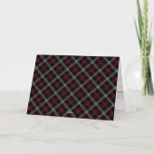 Carte de Noël Black Holiday Plaid (Verso)