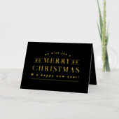 Carte de Noël Black Holiday Plaid (Recto)