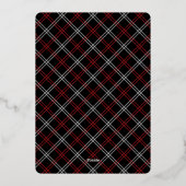 Carte de Noël Black Holiday Plaid (Verso)