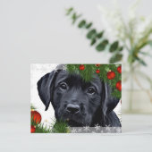Carte de Noël Black Lab - Chien mignon Chien Chien (Debout devant)