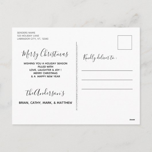 Carte de Noël Black Lab - Chien mignon Chien Chien (Dos)