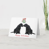 Carte de Noël Black Labrador (Devant)
