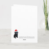 Carte de Noël Black Labrador (Dos)