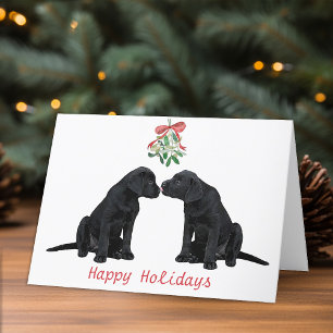 Carte de Noël Black Labrador