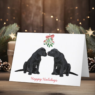 Carte de Noël Black Labrador