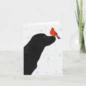 Carte de Noël Black Labrador (Devant)
