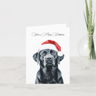 Carte de Noël Black Labrador personnalisée