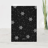 Carte de Noël Black & White Flocon de Neige Saison (Dos)